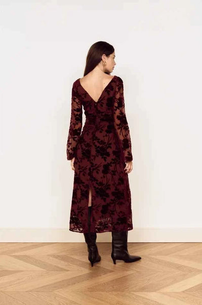 Anouk Velvet Midi Dress