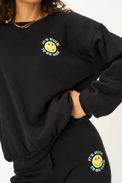 BE NICE SMILEY SWEATSHIRT