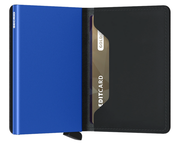 SLIMWALLET MATTE BLACK BLUE