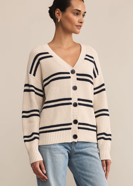 Boyfriend Striped Cardigan