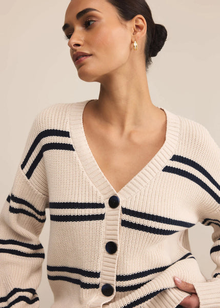 Boyfriend Striped Cardigan