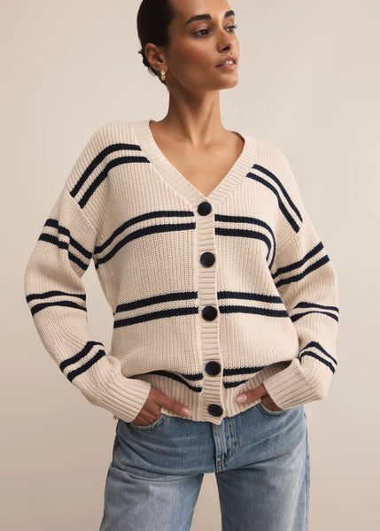 Boyfriend Striped Cardigan