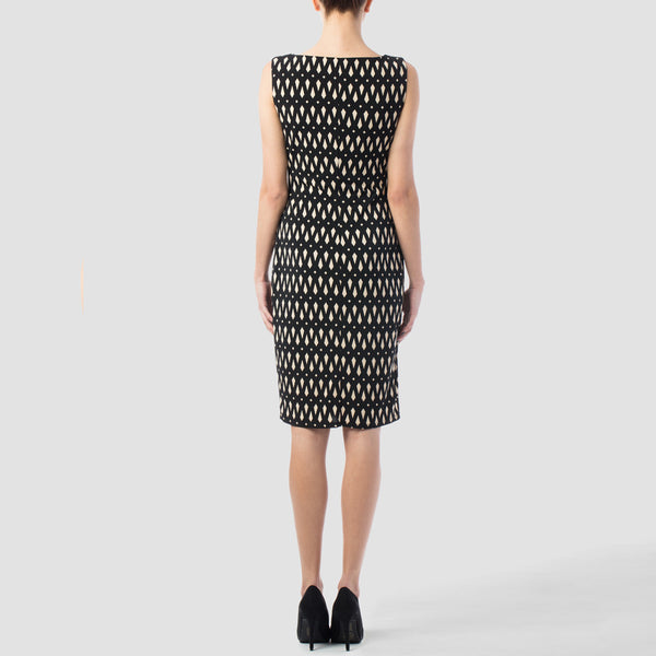 Joseph Ribkoff - Diamond Printed Sleveless Cocktail Dress