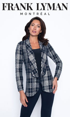 FRANK LYMAN NAVY PLAID JACKET