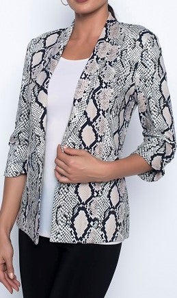 FRANK LYMAN SNAKE PRINT BLAZER