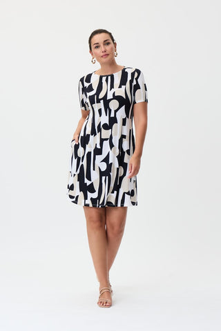 Short-Sleeve A-Line Dress