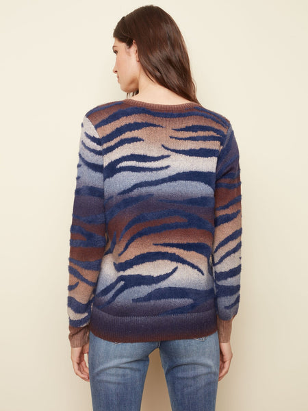 TIE DYE ZEBRA SWEATER