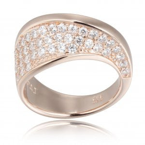 Reign Diamondlite Rose Ribbon Ring - Nica's Clothing & Accessories