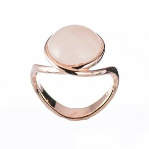 Reign Genuine Rose Quartz Bubble Ring - Nica's Clothing & Accessories