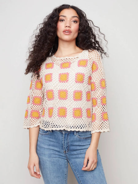 SQUARE CROCHET SWEATER