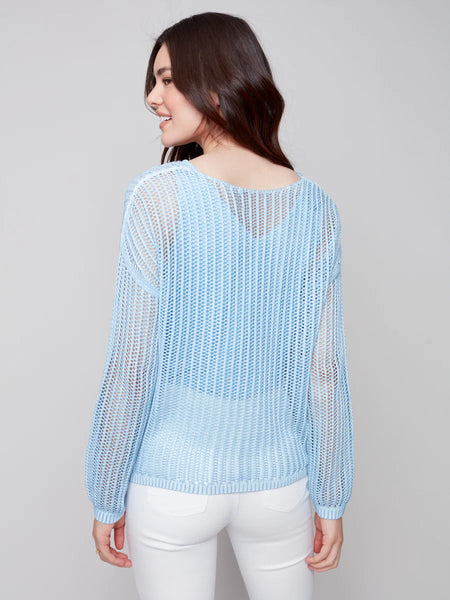 COLD-DYE CROCHET SWEATER