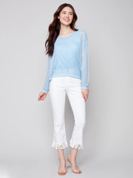 COLD-DYE CROCHET SWEATER