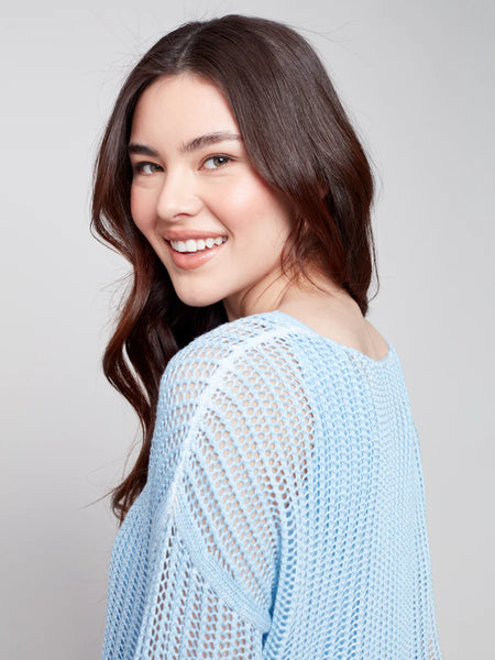 COLD-DYE CROCHET SWEATER