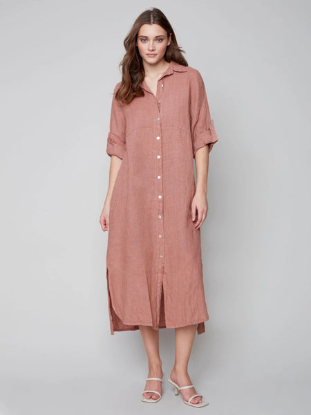 LINEN DUSTER DRESS