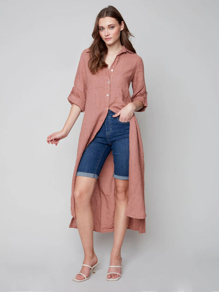 LINEN DUSTER DRESS