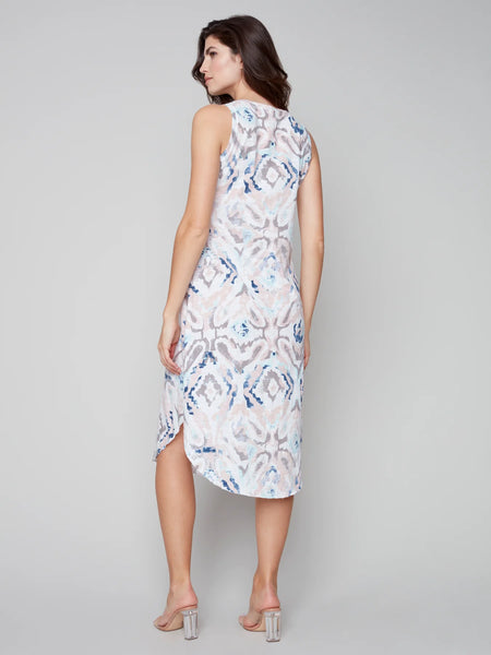 PRINTED COTTON SLUB DRESS