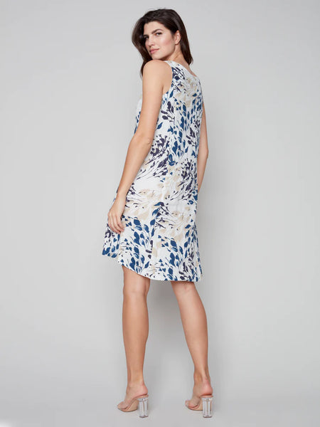 PRINTED LINEN DRESS