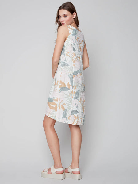 PRINTED LINEN DRESS