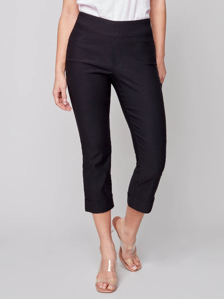 STRETCH PULL ON CROPPED PANT