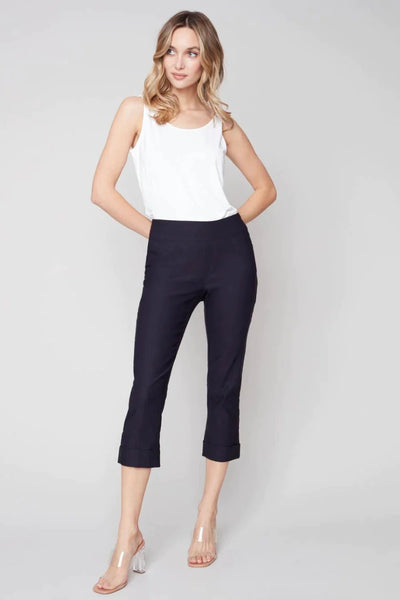 STRETCH PULL ON CROPPED PANT