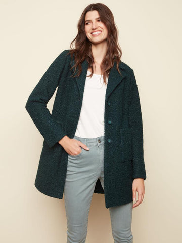 SOLID BOUCLE COAT