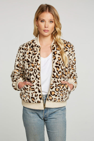 ON THE PROWL FAUX FUR BOMBER