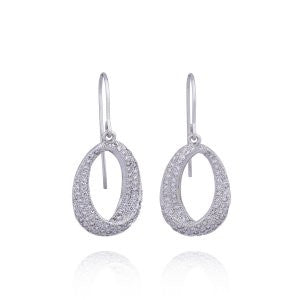Reign Diamondlite Oval Twist Drop Earrings - Nica's Clothing & Accessories