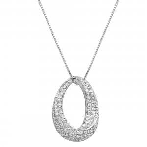 Reign Diamondlite Oval Twist Necklace - Nica's Clothing & Accessories - 1
