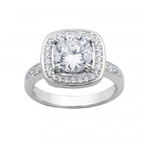 Reign Diamondlite Cushion Halo Ring - Nica's Clothing & Accessories