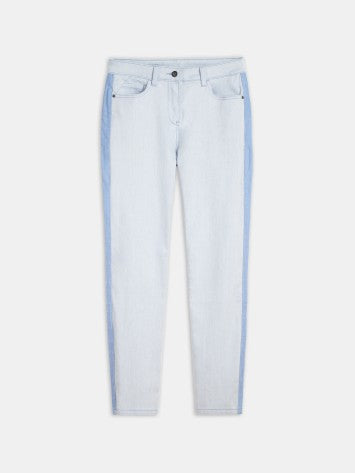 SKINNY HIGH WAIST- SLIM FIT JEANS WITH PIPING