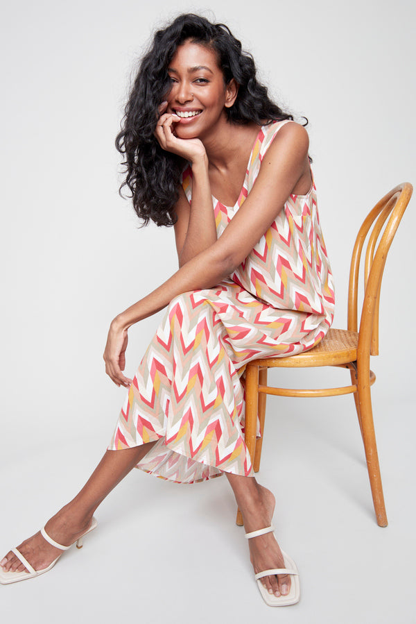 CHEVRON PRINT DRESS
