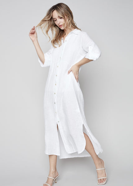 LINEN DUSTER DRESS