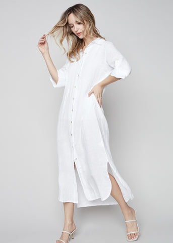 LINEN DUSTER DRESS