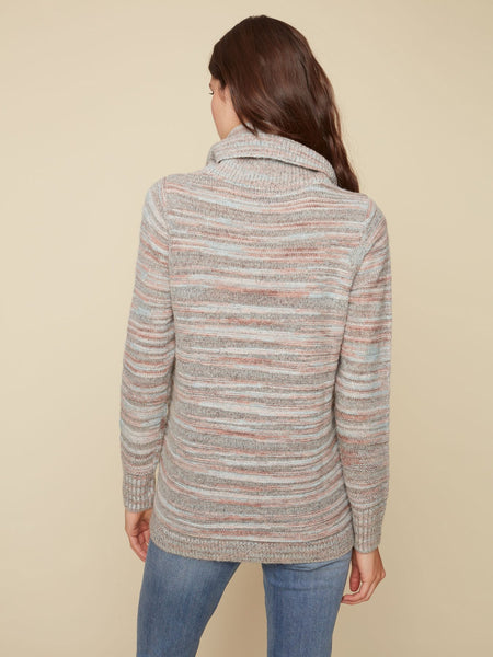SPACE DYED TUNIC SWEATER