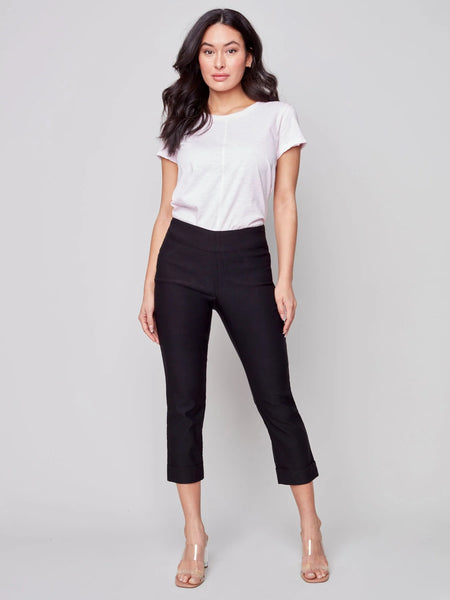 STRETCH PULL ON CROPPED PANT