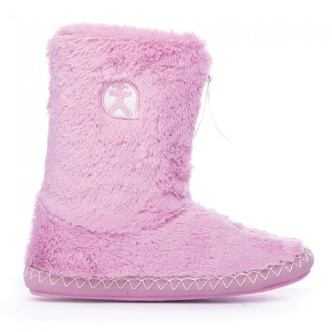 Marilyn - Classic Faux Fur Slipper Boots - Dusky Pink - Nica's Clothing & Accessories - 1
