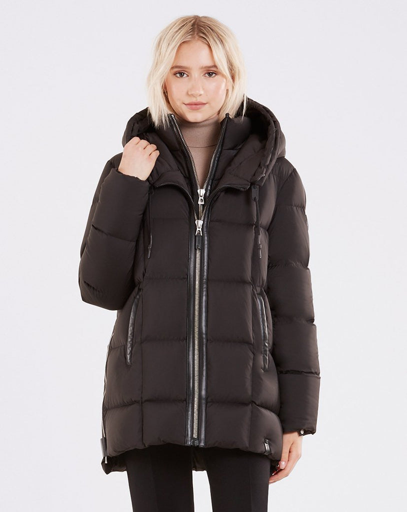 Dex faux fur top trimmed hooded parka